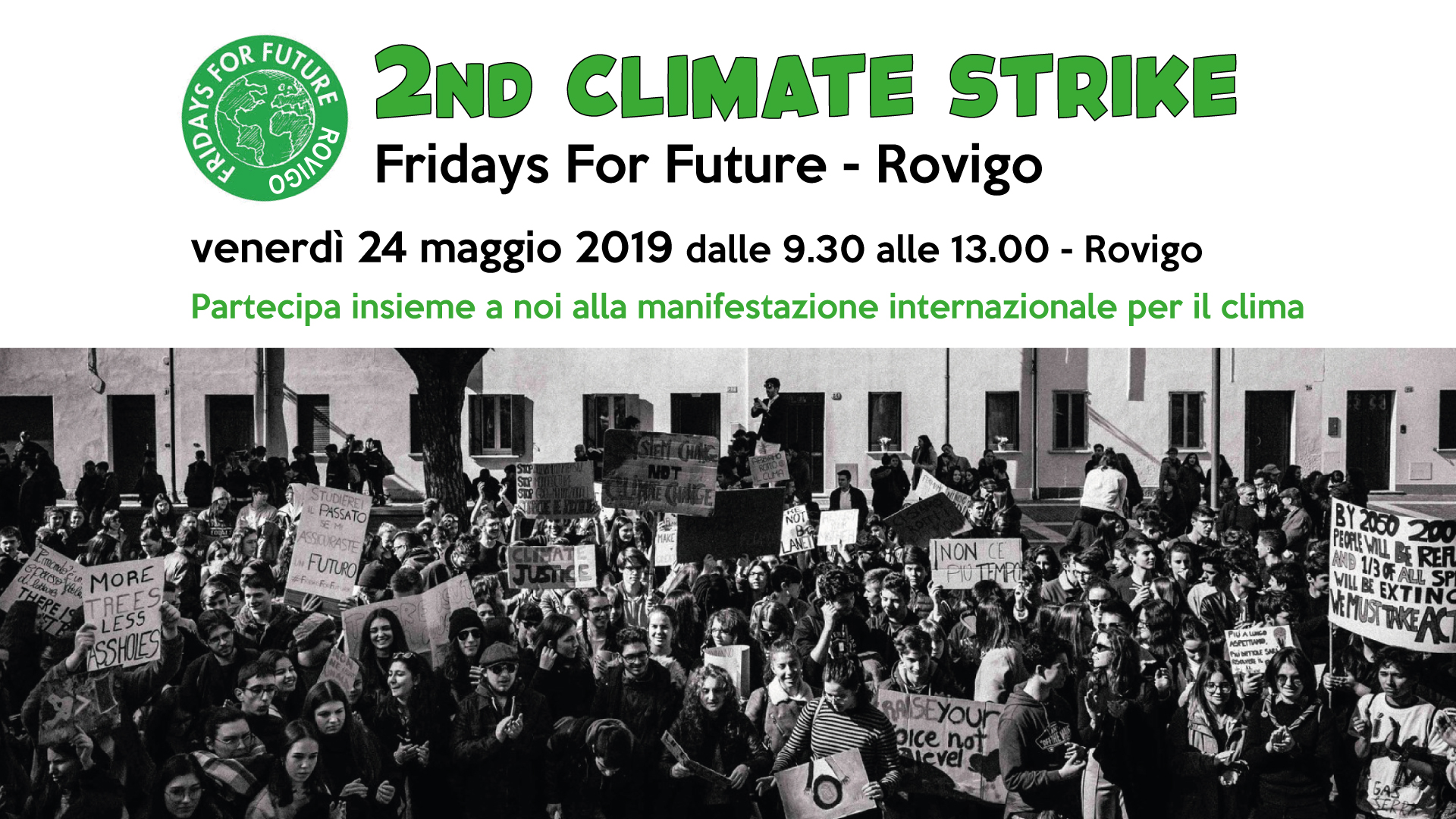 locandina climate strike 24/05/2019